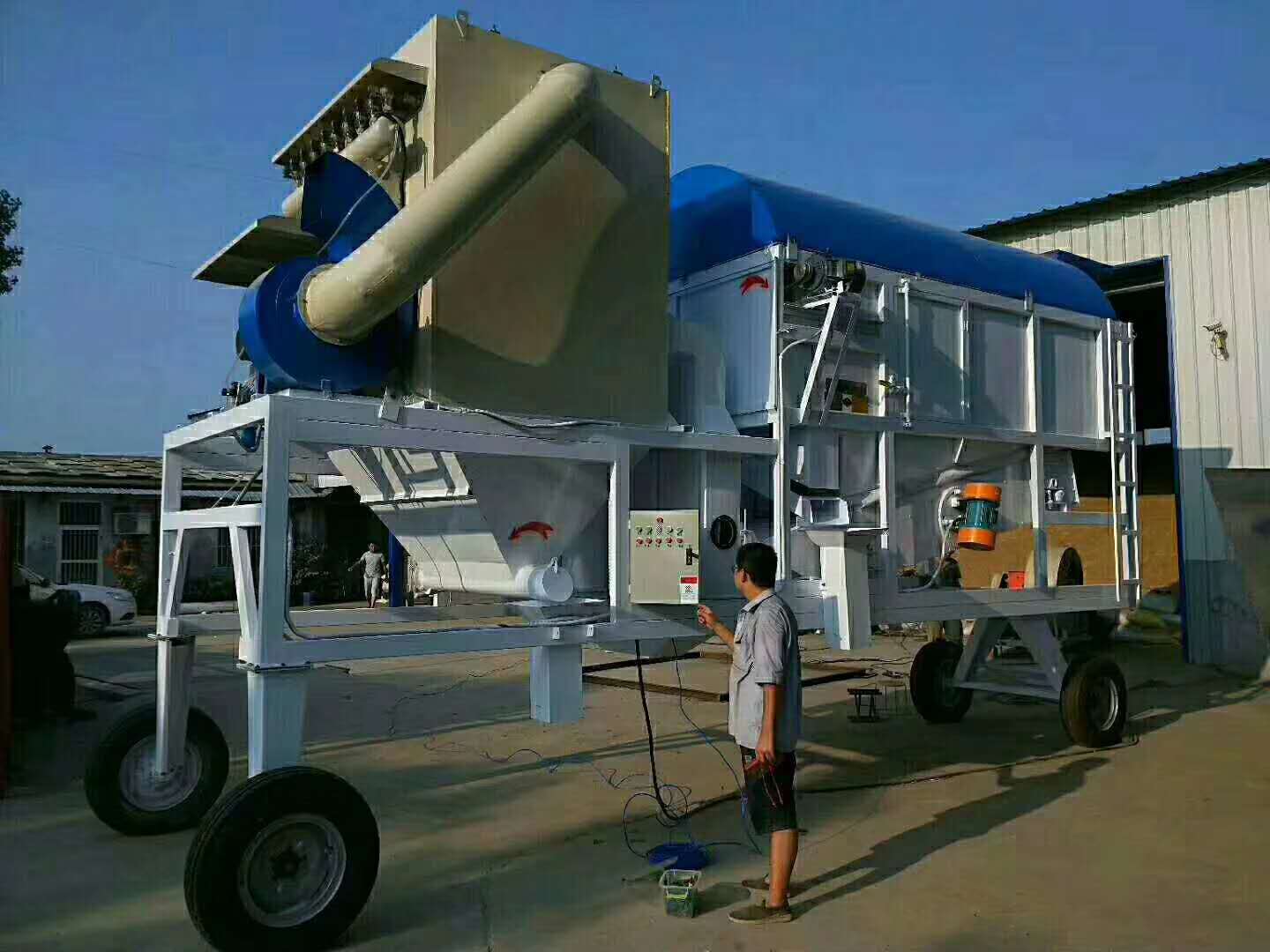 移动式脉冲除尘滚振筛